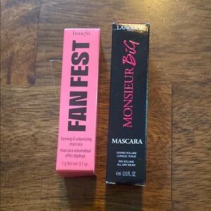 Benefit and Lancôme travel mascaras